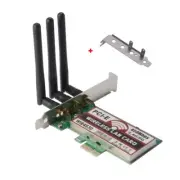 PCI-E Express 450Mbps 2.4G/5G Wireless WiFi 3 Antenna Card w/Low Profile Bracket