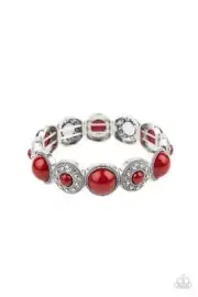 Paparazzi Garden Flair Red Bracelet NIP