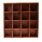 Wooden Storage Cabinet Cubes Case Mount Shelf Grids for