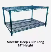 Commercial 24” NSF Epoxy Green Wire Rack Storage Shelving Unit Garage