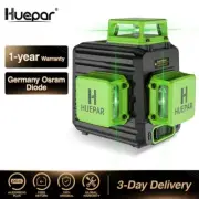 Huepar 3D 12 Lines Green Laser Level Auto Self Leveling 360 Rotary Cross Measure