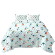 Skiing and Snowboarding Pattern Coverlet