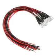 10pcs 5mm led Pre Wired light RGB Fast Flash Flashing 20mA 3-6V 20cm