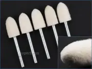 5pcs 10mm Cone Tapered Cotton Felt Polishing Wheel Buff Buffing Pad Polish Drill