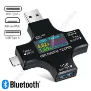 AU Digital USB C Power Tester Voltage Current Amp Volt Detector Type C Meter LCD
