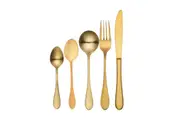 Tablekraft Soho Gold Table Fork, Knife, Teaspoon, Soup Spoon, Dessert Spoon x 60
