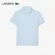 【LACOSTE】男裝-經典巴黎商務短袖Polo衫(溪水藍)