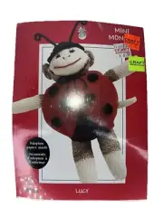 Vintage Mini Sock Monkey Craft Kit Lucy Ladybug & Adoption Papers 5" NIP
