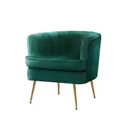 Armchair Lounge Accent Chair Velvet Green