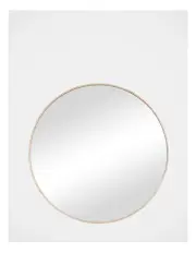 [Cooper & Co] Oakleigh Round Solid Oak Mirror 80cm in Brown