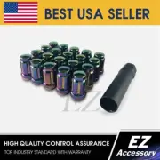 20 Pc Set Spline Tuner Lug Nuts ¦ 12x1.5 ¦ Neo Chrome for Hyundai Kia (for: Kia)