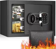 1.2 Cub Home Safe Fireproof Waterproof Digital Home Security Safe Box with