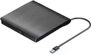 External CD DVD Drive Player, USB 3.0 Portable CD DVD-RW Disk Drive Black NEW