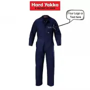 Hard Yakka 4 Pack Personalised Work Coverall Logo Embroidery Print Y00010