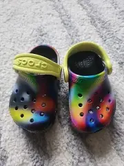 Crocs Classic Solarized Multicolor Infant Clog Size 4 New! Tie Dye NWOT