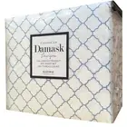 new Charter Club 550 TC 100% Cotton CAL KING EXTRA DEEP Sheet Set BLUE on WHITE