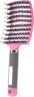 Hairstreaq Detangling Brush, Girls Hair Brush, Vented Detangling Brush, Fast Drying Styling Massage Hairbrush for Women, Girls (Pink)