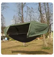 Multi-Functional Insect Net Waterproof Windproof Ultralight Parachute Hammock Aerial Tent Portable Outdoor Camping 270x140cm Green