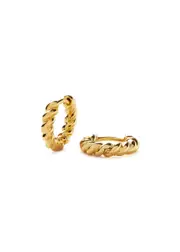 Missoma Twisted Helical 18kt Gold-plated Hoop Earrings ONE SIZE