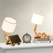 Robot Table Lamp Set of 2,Cute Lamp Sets,Bedroom Bedside Table Lamps Set of 2...