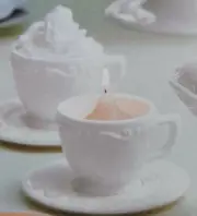 PartyLite Sidewalk Demitasse Votive Holder White Porcelain New in Box NIB