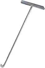 Fenteer Manhole Hook Tool,Door Lifting Hook Lifter Sewer Pull Spring Door Wheel Puller Heavy Duty Rolling Doors Lifting Single Hook, Sharp Mouth, L