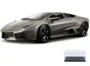 DIECAST CAR & DISPLAY CASE LAMBORGHINI REVENTON GRAY BBURAGO 21041 1/24 SCALE
