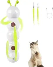 Whirlie Cat Toy, Whirlie Smart Motion Cat Toy with Worm Design, Happy Luna Cats Toys for Hunting, Jumping and Interactive Play (1)