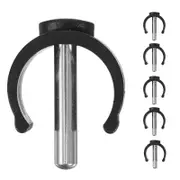 6pcs C Shape Clips Locking Replacement Crutches Handle Clamp Buckle Climbing Stick Pole Clips For Walker Crutches And Cane Accessories Black 3.80X3...