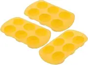 SEWACC 3pcs Lemon Mold Candle Mold Wax Melting Machine Soy Wax for Candle Making Soap Cutters for Soap Making Candle-making-molds Handmade Supplies Yellow Silica Gel