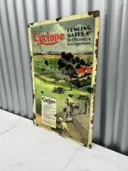 CYCLONE FENCING & GATES HEAVY DUTY METAL SIGN 600 MM X 400 MM