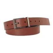 Jeff Banks Men's 32mm Reversible Dress Stylish Pin Buckle Belt Tan/Black