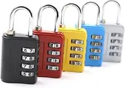 TOGEVAL Zinc Alloy Padlock Luggage Lock for Travel 4-dial Combination Easy to Set Password