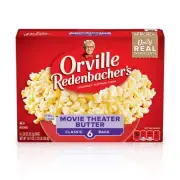 Orville Redenbacher's Microwave Popcorn, Movie Theater 6 Count (Pack of 6)