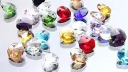 100Pcs 14MM Colors Octagon 2holes Beads crystal Chandelier Parts Prisms Decor
