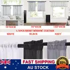 Sheer Voile Short Curtains Blackout Small Curtain Bedroom & Kitchen Window Decor