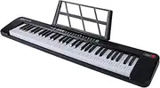 uxcell 61-Key Light-Up Keyboard Piano for Beginners with Adapter