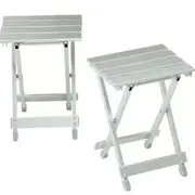 Light Metal Camp Fishing Caravan Slat Folding Stool Portable
