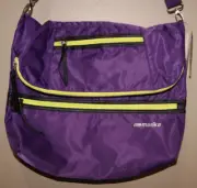 Marika Messenger Bag 12" x 15" Purple Shoulder Tote Nylon Case (ToteCC)