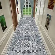 Extra Long Hallway Runner Rug Washable Rectangular Rugs Hall Corridor Doorway Stairs Rugs Living Room Floor Carpet Mat Contemporary Passage Runner Rug for Hallway, 0.6m x 2m