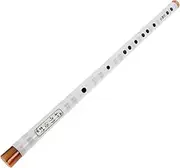 SUPVOX Beginner Bamboo Flute Ergonomic White Woodwind Instrument for Adults Students Durable Bamboo Design for Pure Sound Comfortable Grip for Entry Level Musicians