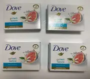 4 Bars DOVE GO FRESH RESTORE, BEAUTY CREAM BAR SOAP, 100gr. FIG & ORANGE BLOSSOM