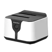 USB 3.0 to SATA Dual Bay HDD Docking Station 20TB X2 Hard Drive Station with 12V