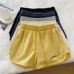 WOMEN CASUAL SHORTS DRAWSTRING WAIST FITNESS SPORTS SHORTS