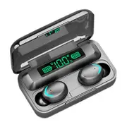 Bluetooth Earphone with Noise Reduction & Led Display - Black