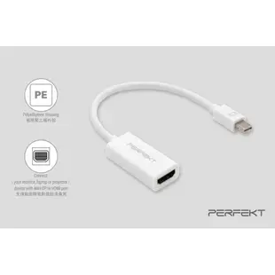 PERFEKT Mini DP轉HDMI轉接頭 Mini Displayport to HDMI 轉接器 筆電 螢幕