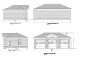 22'X36'- 36'X22' GARAGE PLANS HIP ROOF GARAGE PLANS 19-2236-HIP-7