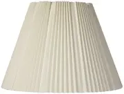Eggshell Pleated Large Empire Lamp Shade 9" Top x 17" Bot. x 11.75" H (Spider)