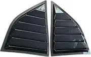 Car Window Shutter Compatible for Dodge Challenger 2008-2023 Rear Side Vent Louvers Trim Parts Glossy Black Matte Black Carbon Fiber Style(Carbon Fiber)