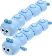 Vaguelly 2pcs Wind-up Decorative Toys Cognitive Crawling Caterpillar for Boys and Girls Creative Clockwork Animal Toys Early Learning Toy
